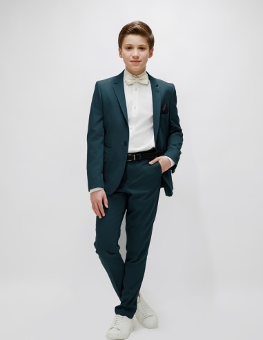 Costume Garçon De Mariage Vert Foncé