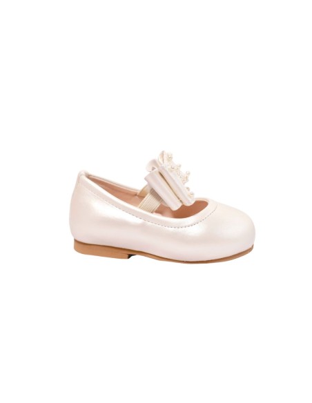 Ballerines Bébé Fille avec nœud perlé