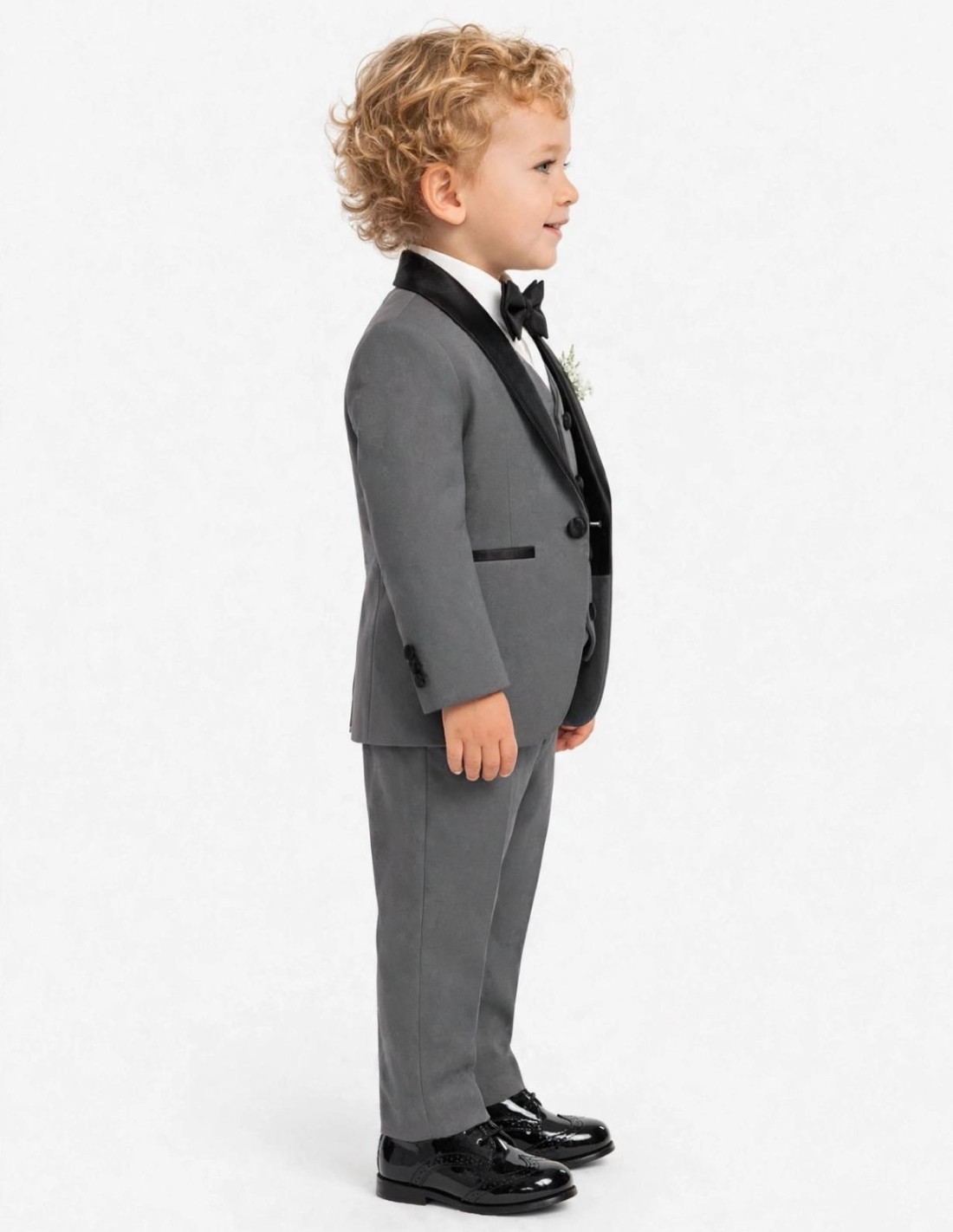 Costume bébé mariage et cérémonie gris 2