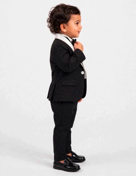 Tenue de Cérémonie Bébé Garçon Noir et Ivoire