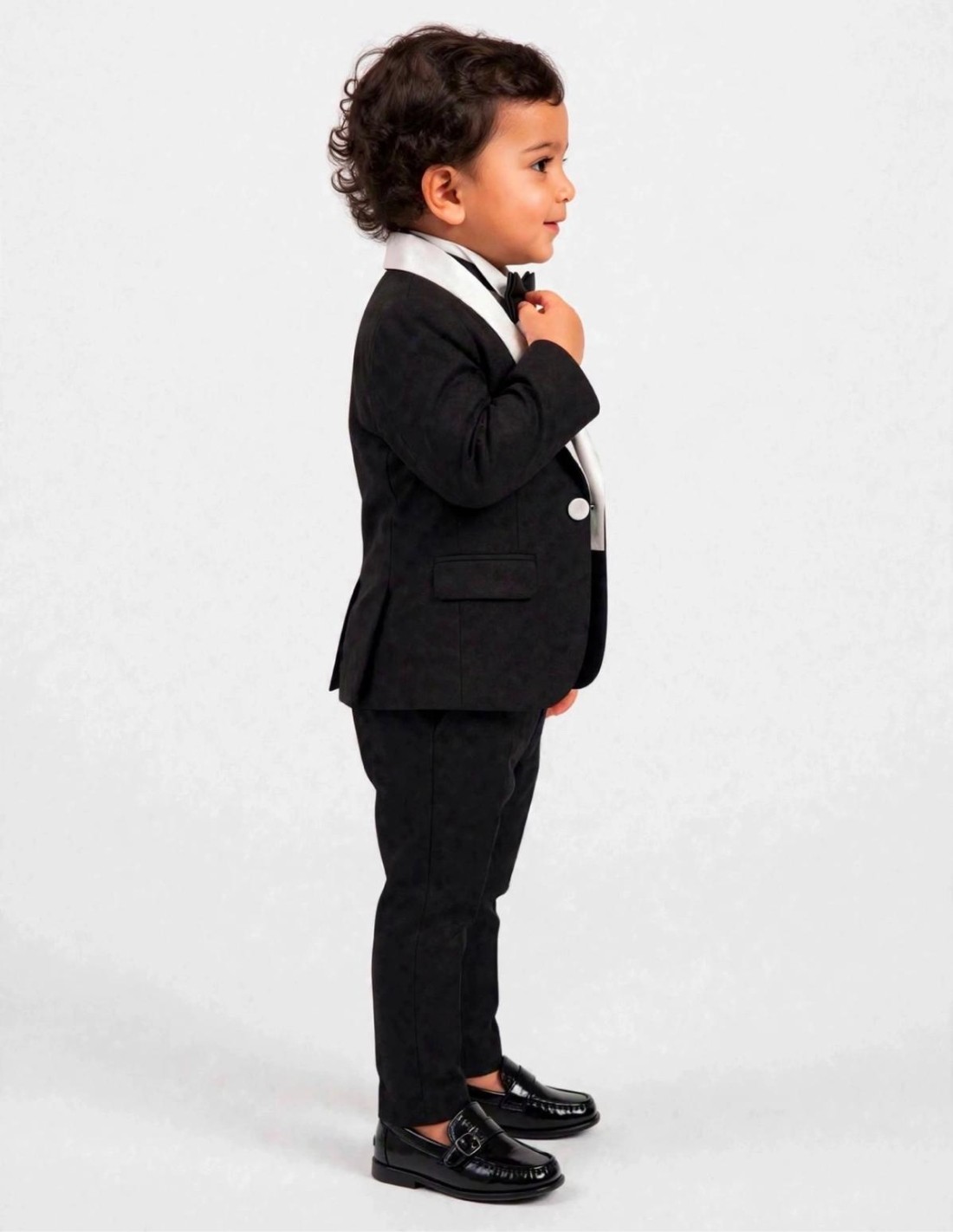 Tenue de Cérémonie Bébé Garçon Noir et Ivoire 2