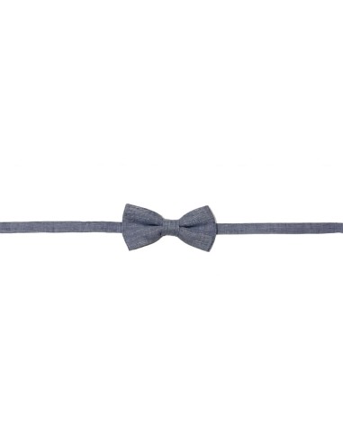Noeud Papillon pour Enfant en Lin Bleu