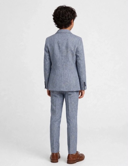 Costume Garçon de Cérémonie en lin Bleu – Arthur