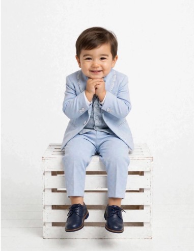 Tenue mariage bébé garçon bleu ciel