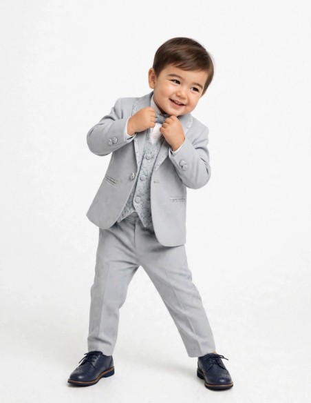 Costume Bébé Garçon Gris de Mariage | Steve