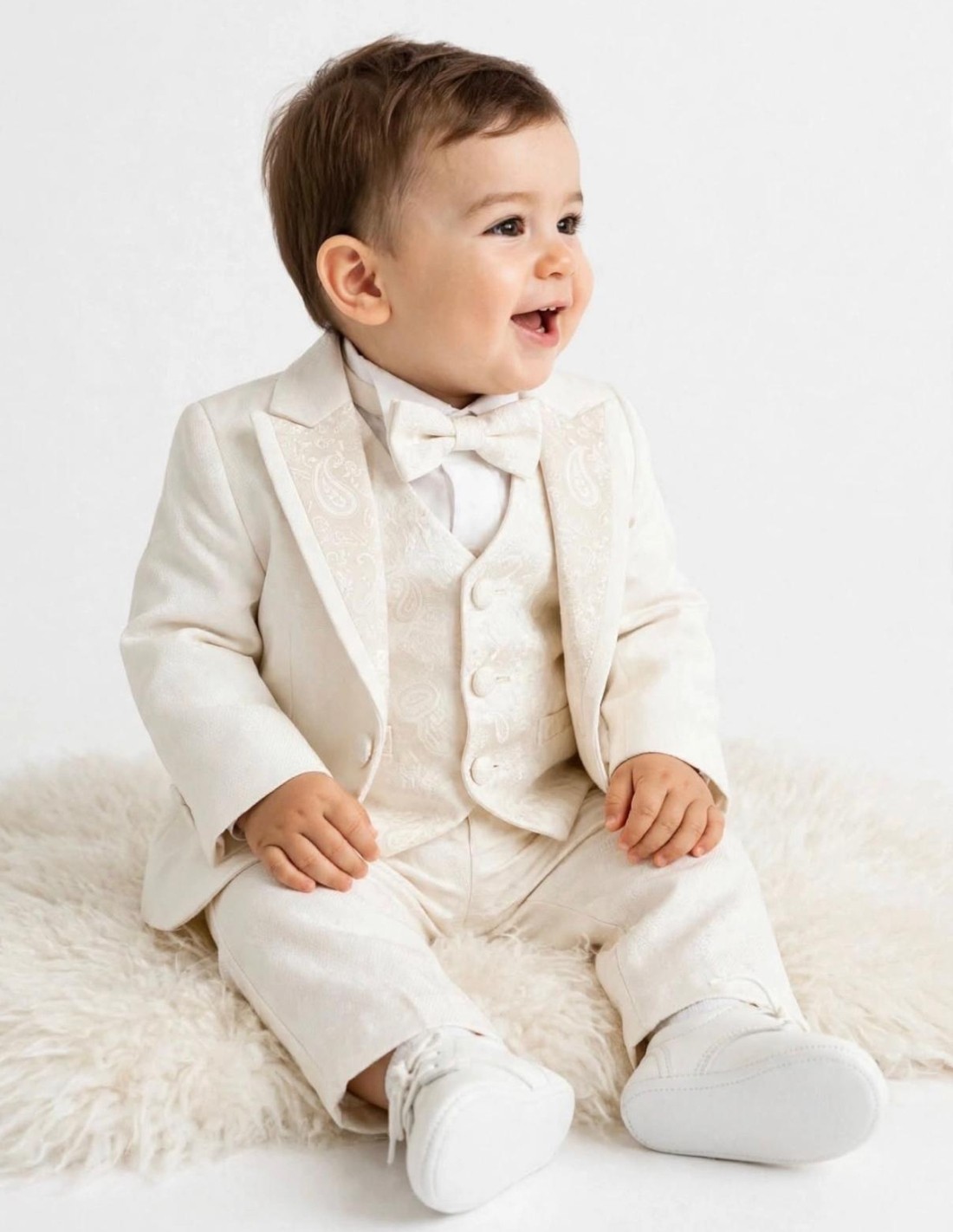 Tenue Bébé Garçon de Cérémonie Ivoire 2