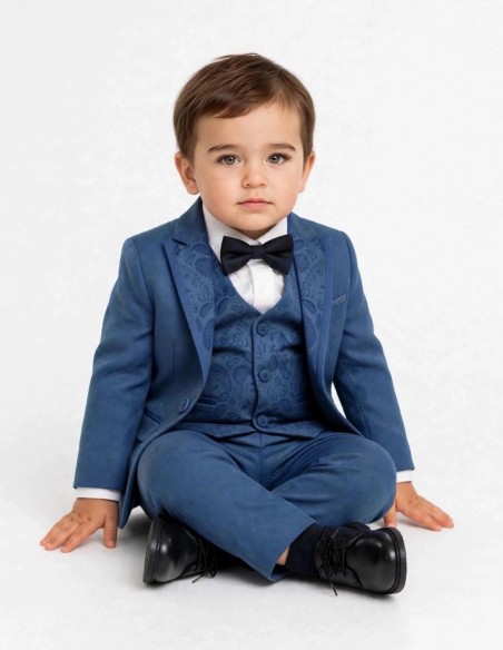 Costume garçon bleu mariage