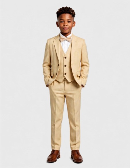 Costume Garçon Beige de Mariage
