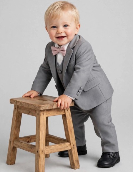 Costume Bébé Garçon de Mariage Gris