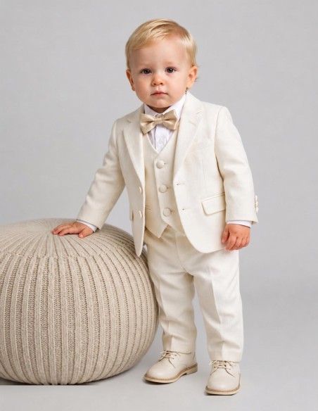 Tenue de Baptême pour Bébé Garçon Ivoire