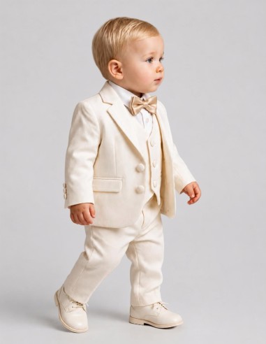 Tenue de Baptême pour Bébé Garçon Ivoire