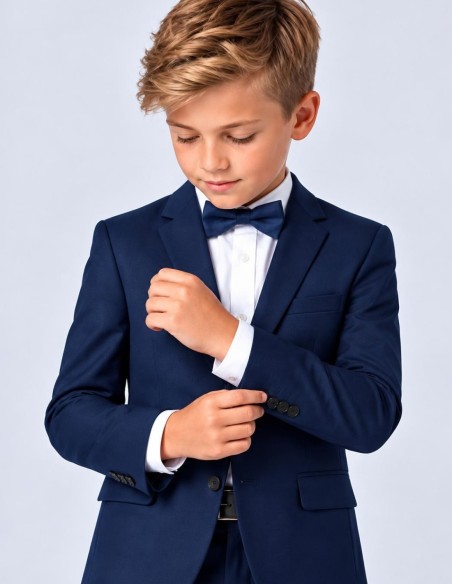 Costume enfant mariage bleu marine
