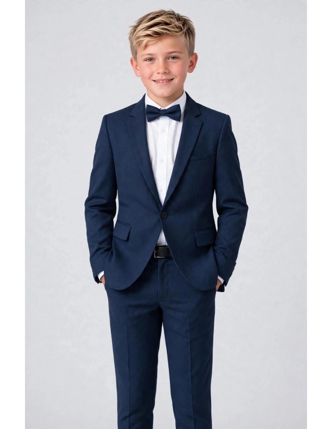 Costume enfant mariage bleu marine 2