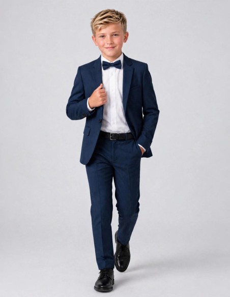 Costume enfant mariage bleu marine