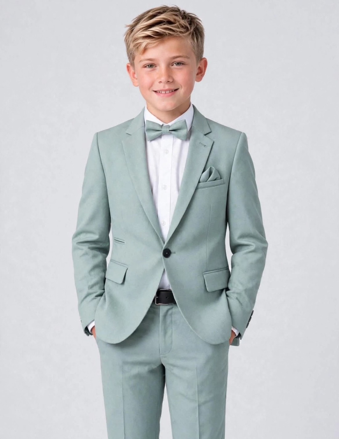 Costume Enfant Vert Sauge De Mariage 2