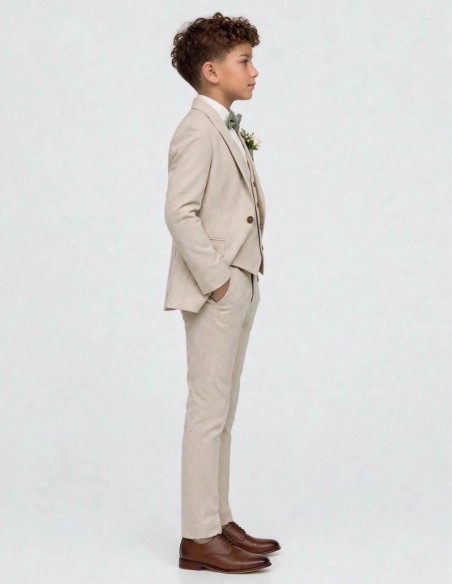 Costume Enfant Beige de Mariage