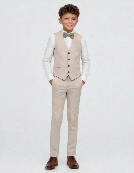 Costume Enfant Beige de Mariage