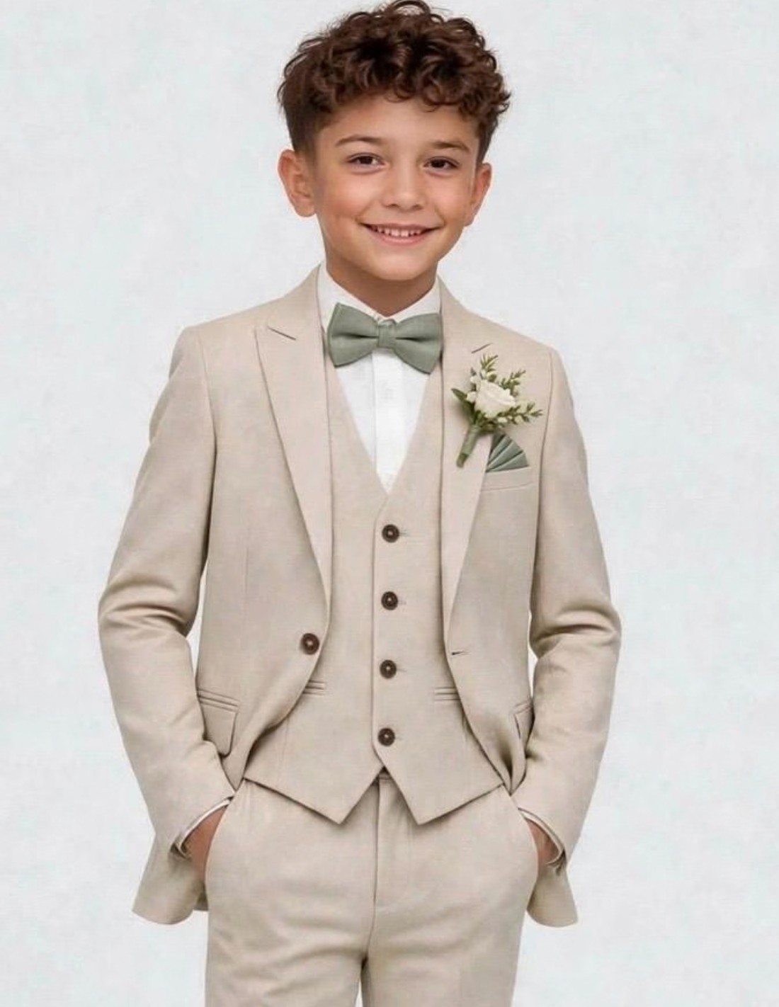 Costume Enfant Beige de Mariage 2