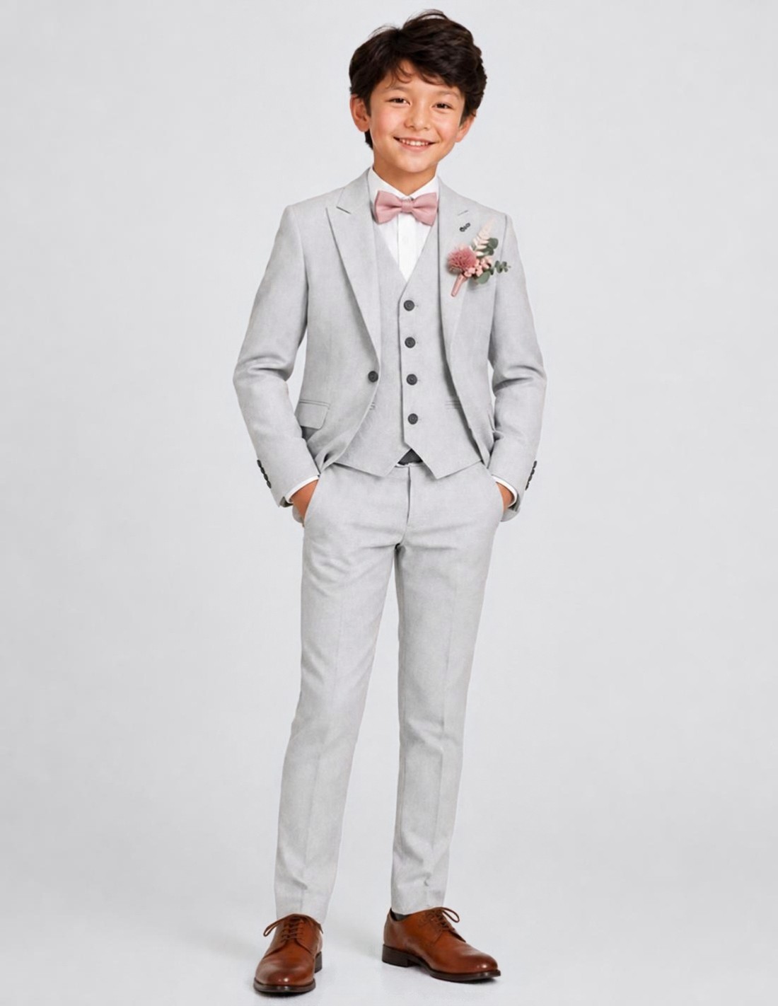 Costume Enfant Gris Clair de Cérémonie 2