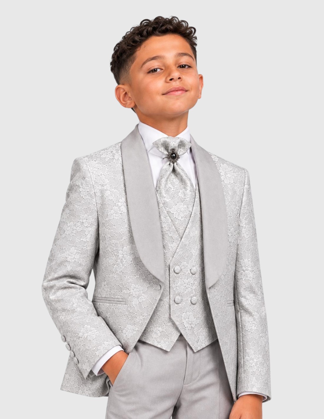 Costume Enfant de Cérémonie Gris 2