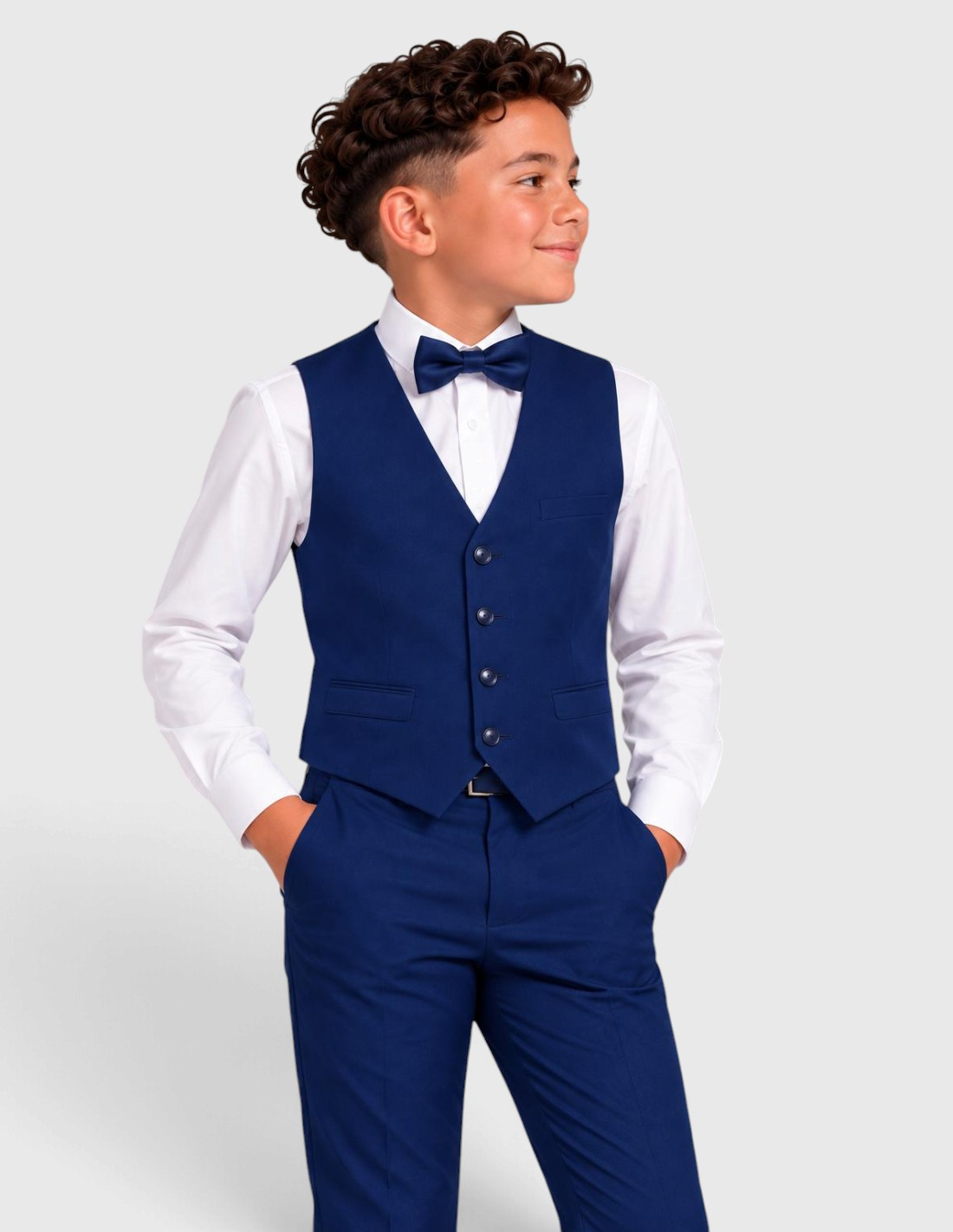 Costume Garçon de Mariage bleu roi 2