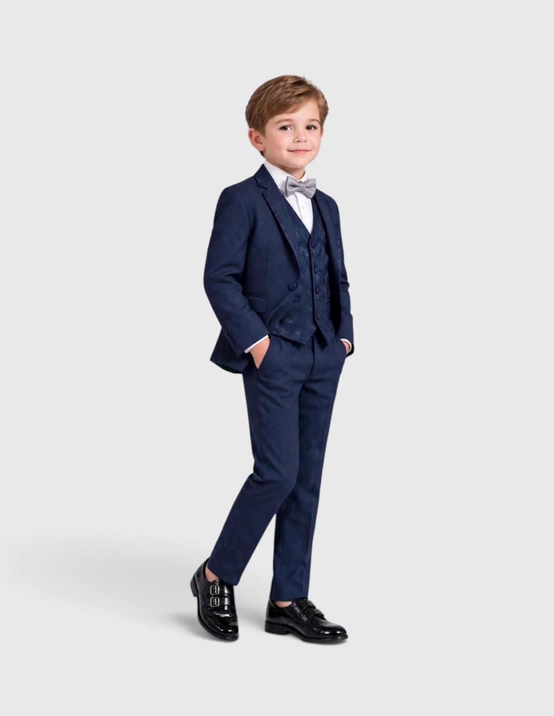 Costume Garçon de mariage bleu marine 2