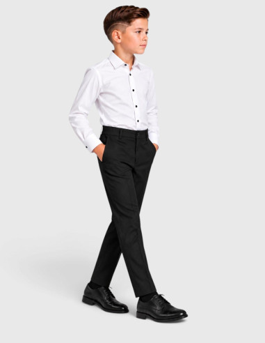 Pantalon de Costume Noir pour Garçon