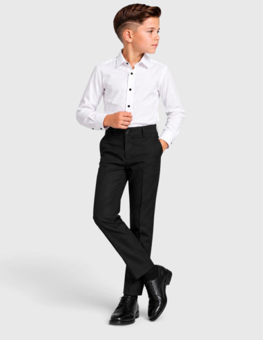 Pantalon de Costume Noir pour Garçon