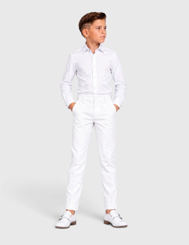 Pantalon de Costume Blanc pour Enfant