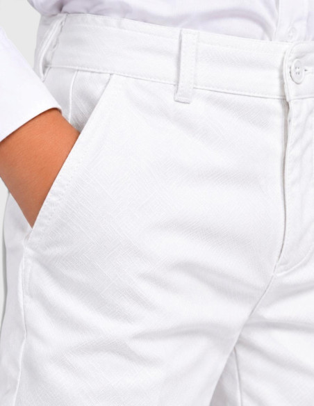 Pantalon de Costume Blanc pour Enfant de Cérémonie