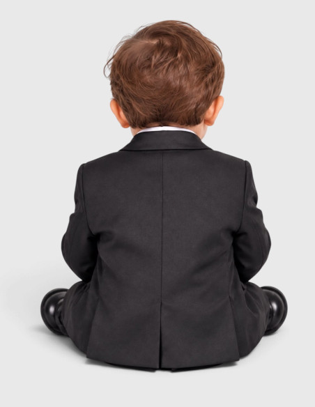 Costume Bébé Garçon de Mariage Noir Satiné | Loic
