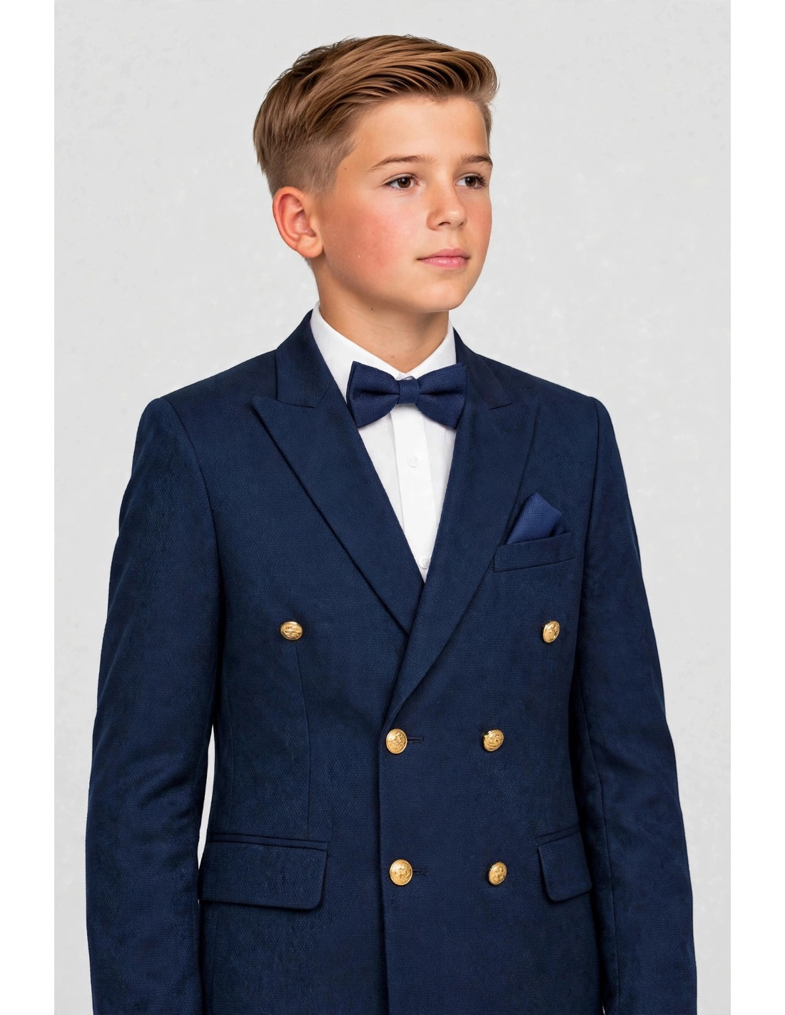 Costume enfant croisé avec bouton doré 2