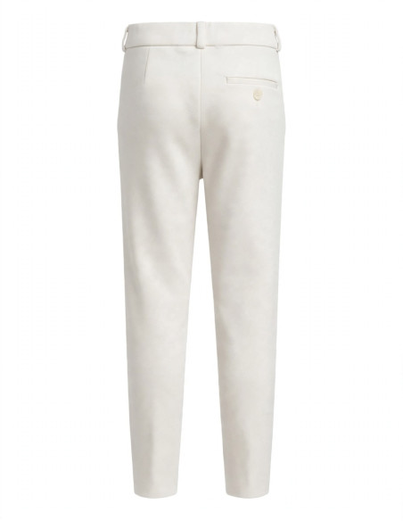 Costume garçon blanc cassé à veste croisée et boutons dorés – VICTOR