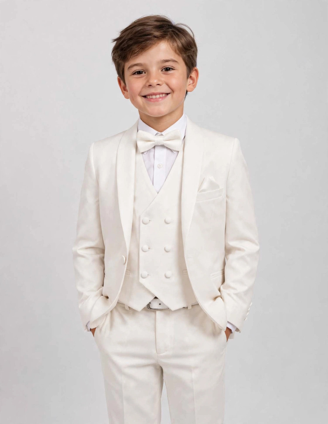 Costume garçon mariage ivoire Loic 2