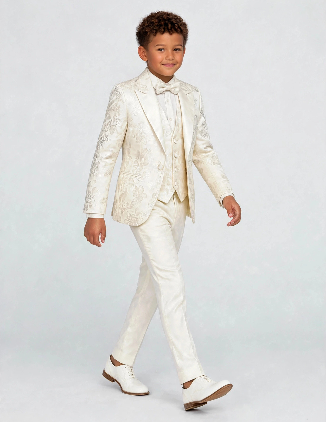 Costume Enfant de Cérémonie à motif floral Ivoire - Armand 2