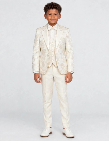 Costume Enfant de Cérémonie à motif floral Ivoire - Armand