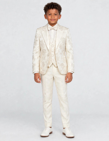 Costume Enfant de Cérémonie à motif floral Ivoire - Armand