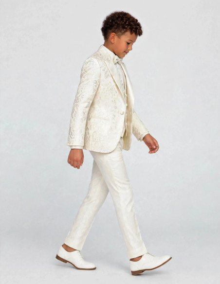 Costume Enfant de Cérémonie à motif floral Ivoire | Armand