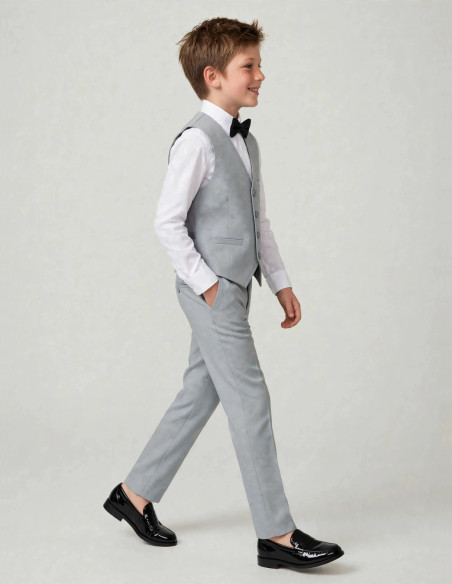 Tenue de Cérémonie Garçon gilet & pantalon | Gris