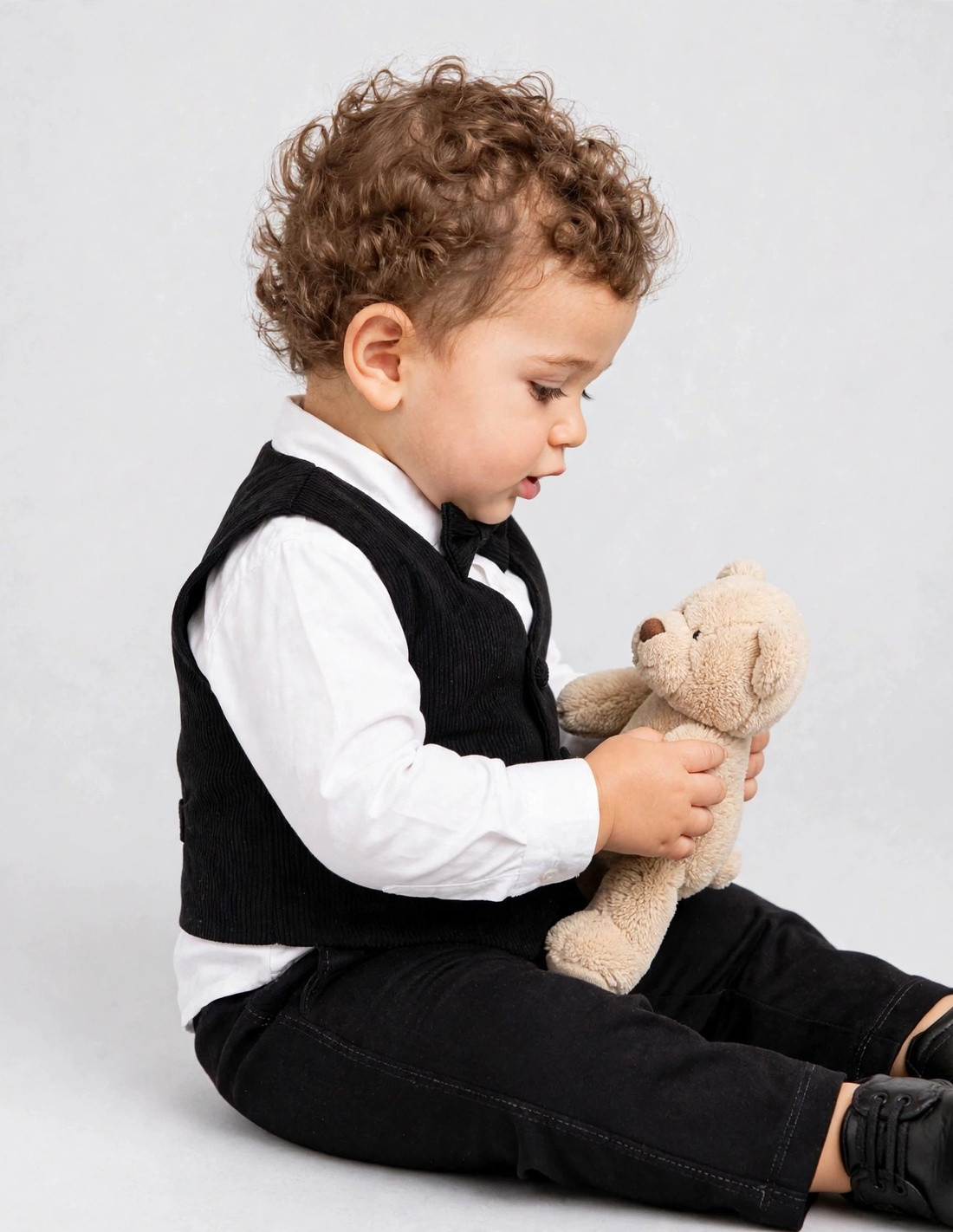 Ensemble gilet pantalon bébé ivoire Diva 2