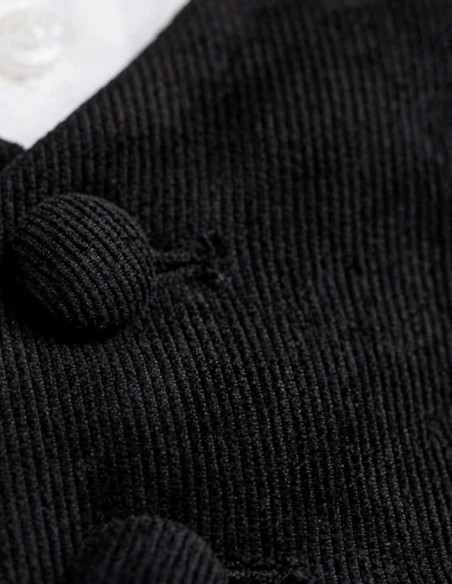 Ensemble cérémonie bébé garçon noir – Gilet et pantalon Diva