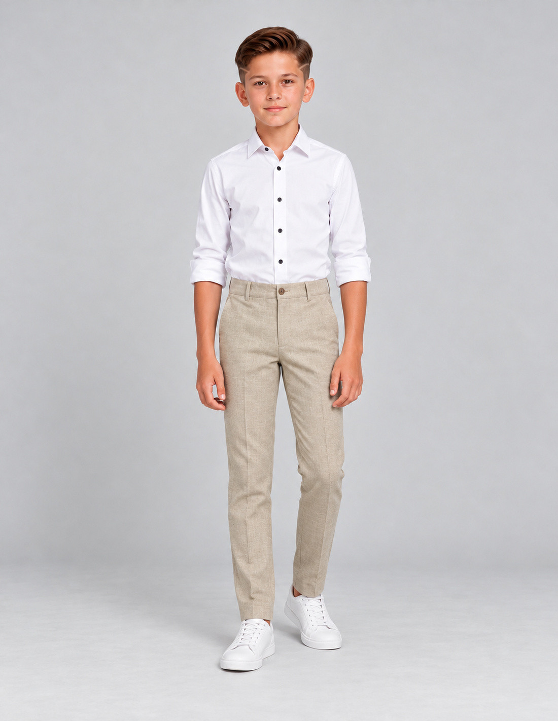 Pantalon Lin Beige Garçon