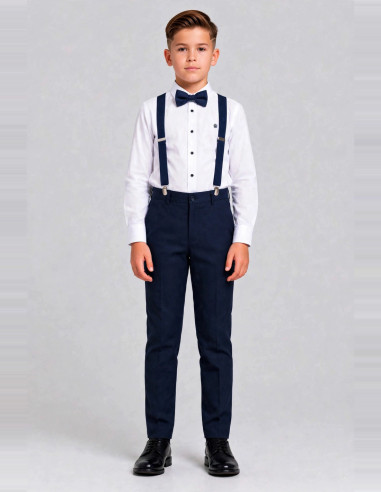 Pantalon de Costume Enfant Bleu Marine