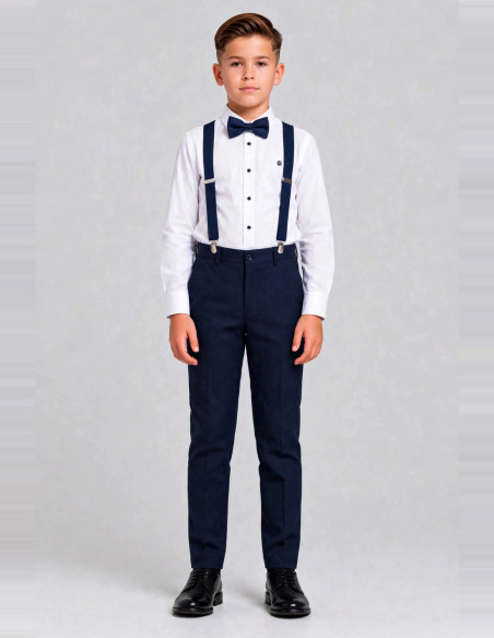 Pantalon de Costume Enfant Bleu Marine