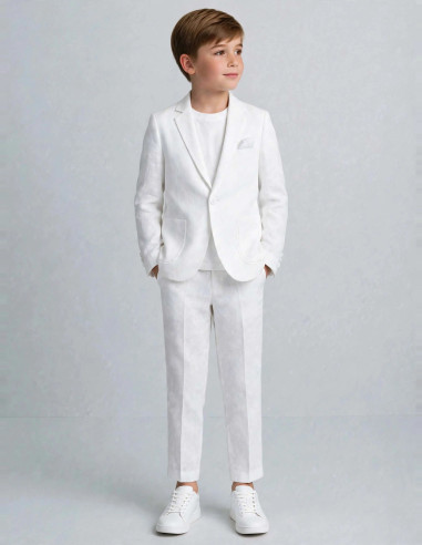 Costume Enfant de Cérémonie en Lin blanc