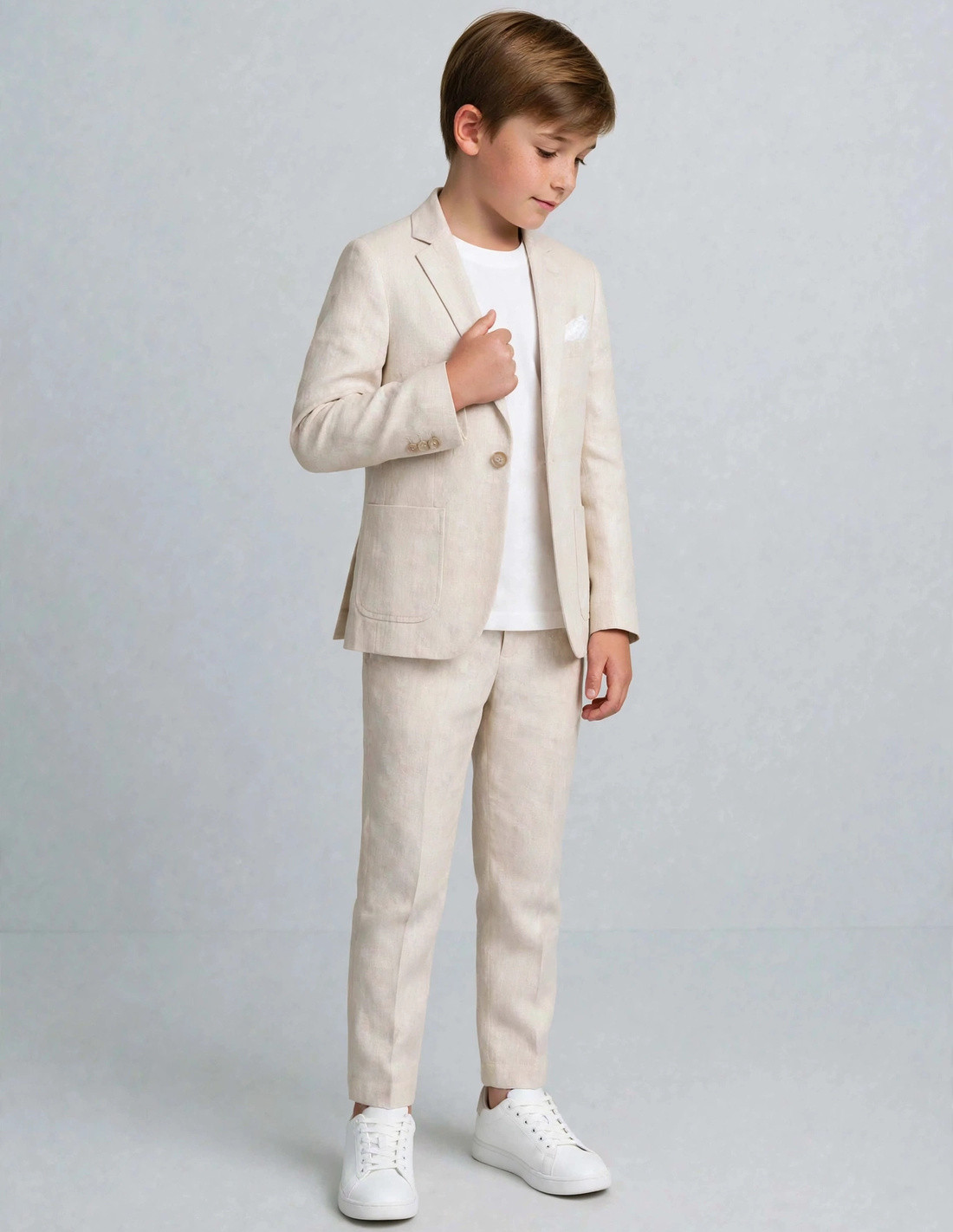 Costume Enfant de Cérémonie en Lin ivoire