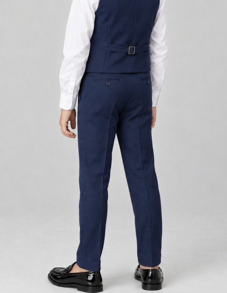 Tenue de Cérémonie Enfant gilet et pantalon | Bleu marine
