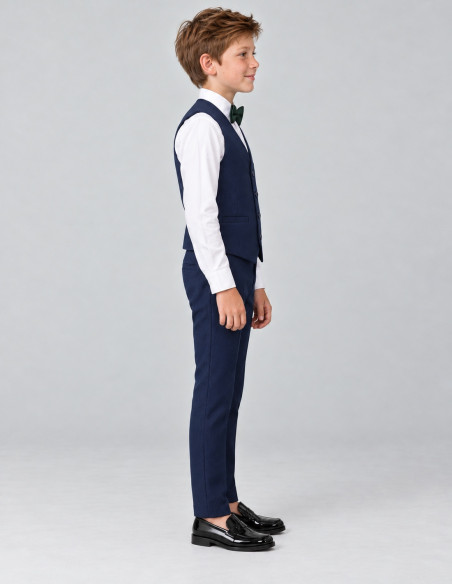 Tenue de Cérémonie Enfant gilet et pantalon | Bleu marine