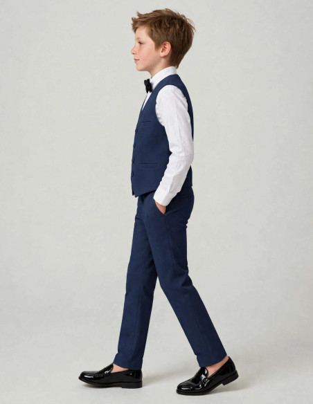 Tenue de Cérémonie Enfant gilet et pantalon | Bleu marine