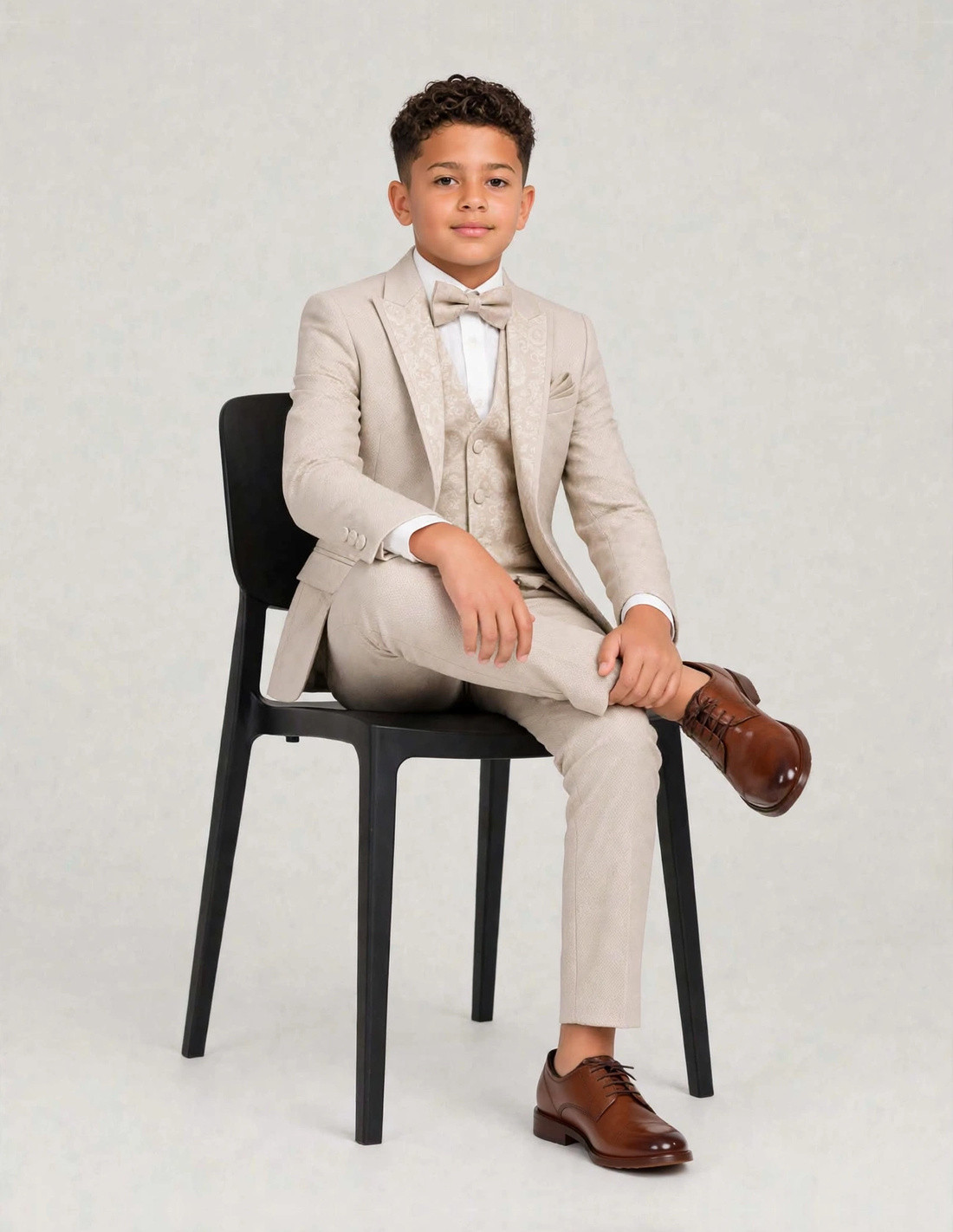 Costume Enfant de Cérémonie beige Hugo 2